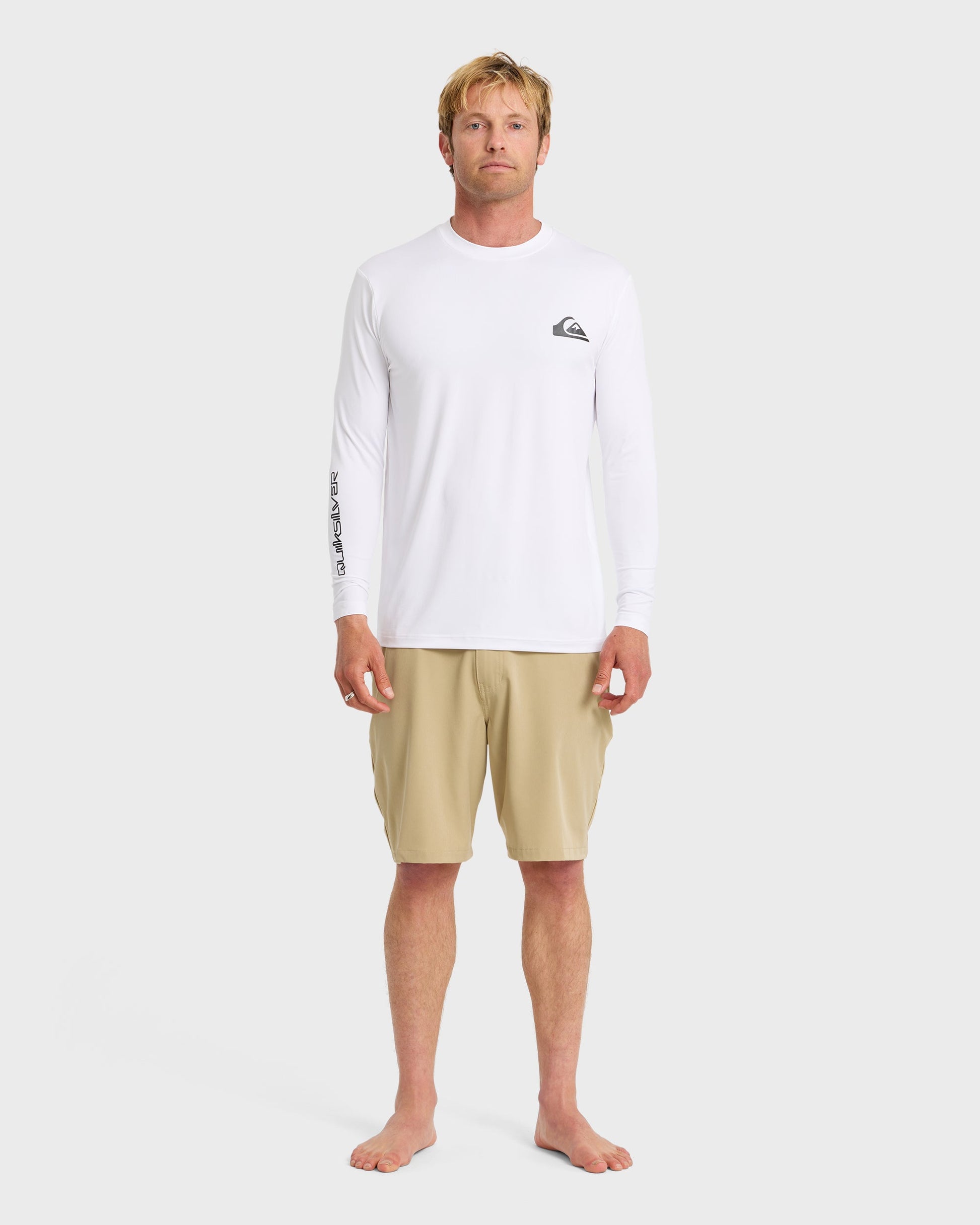 Quick Silver Everyday Long Sleeve Surf Tee - White