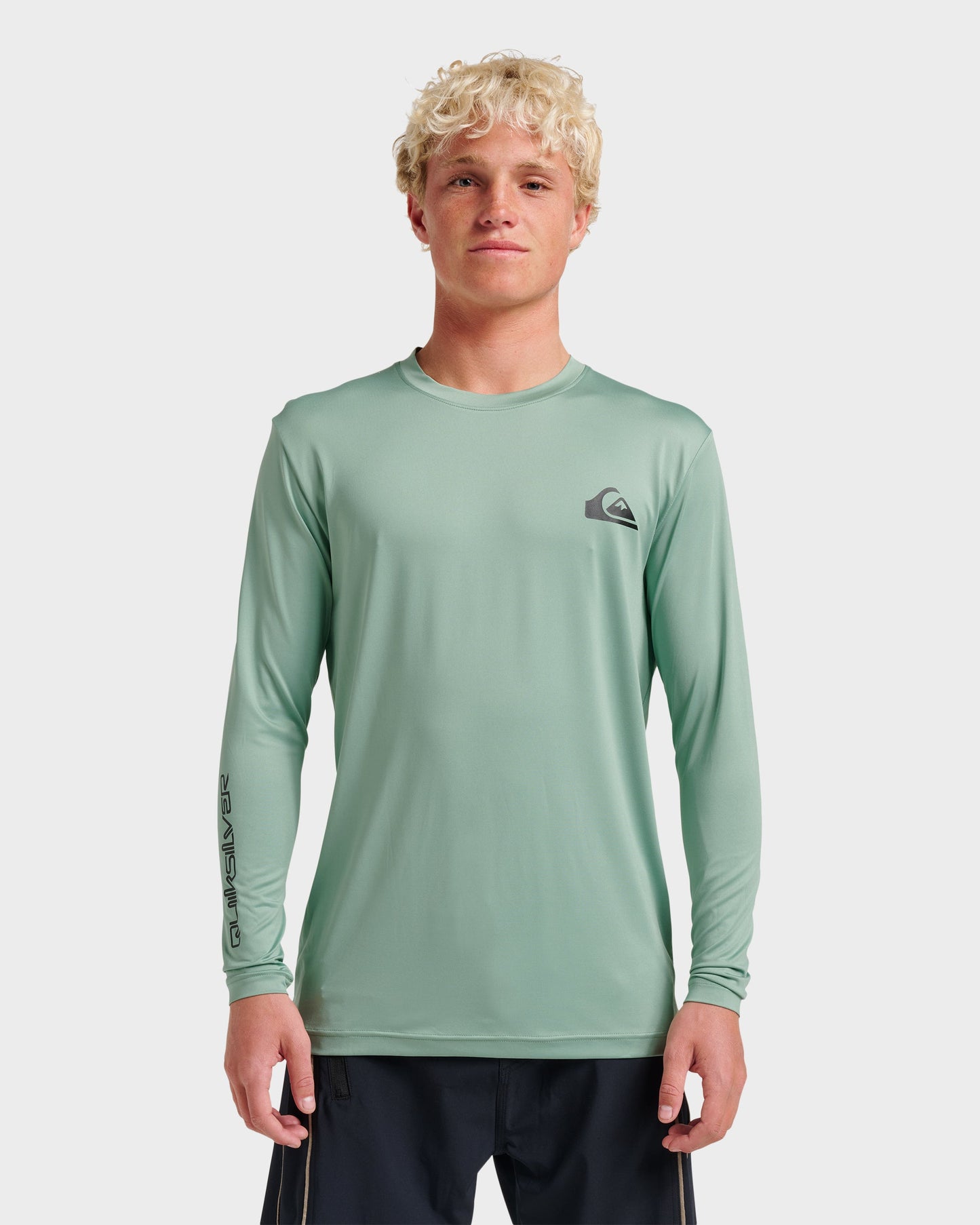 Quick Silver Everyday Long Sleeve Surf Tee - Granite Green
