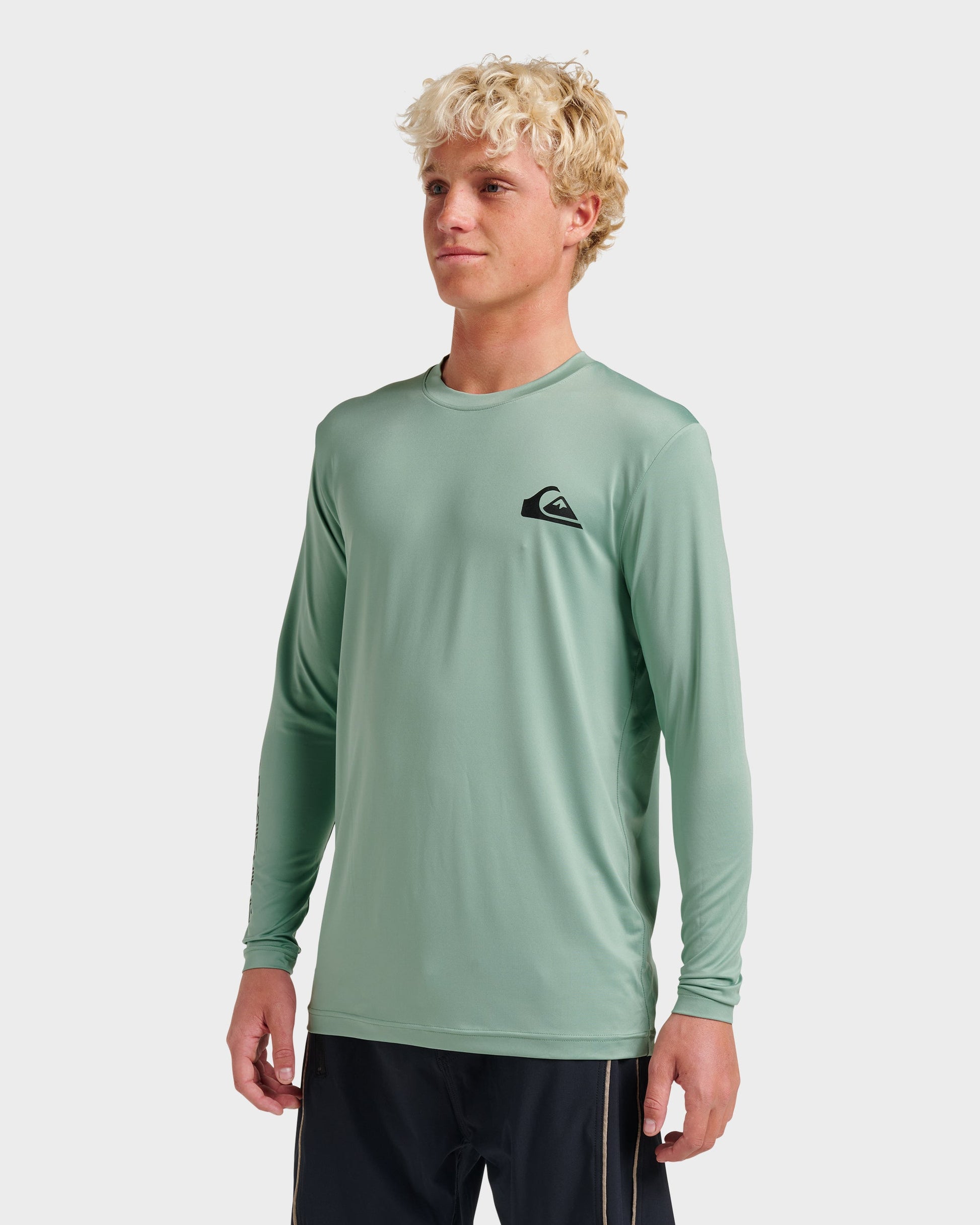 Quick Silver Everyday Long Sleeve Surf Tee - Granite Green