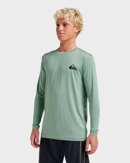 Quick Silver Everyday Long Sleeve Surf Tee - Granite Green