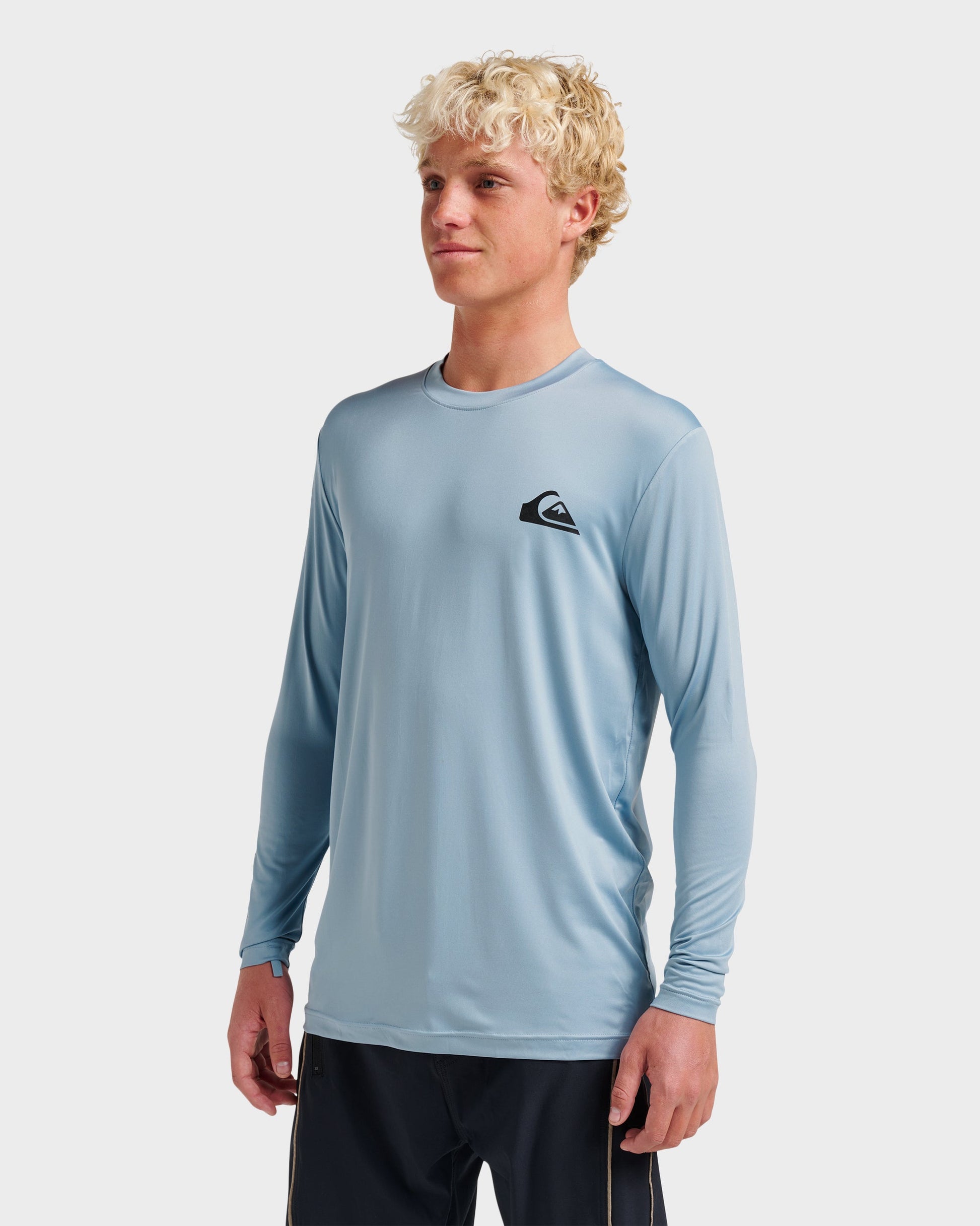 Quick Silver Everyday Long Sleeve Surf Tee - Ashley Blue