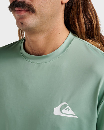 Quick Silver Everyday Short Sleeve Surf Tee - Granite Green