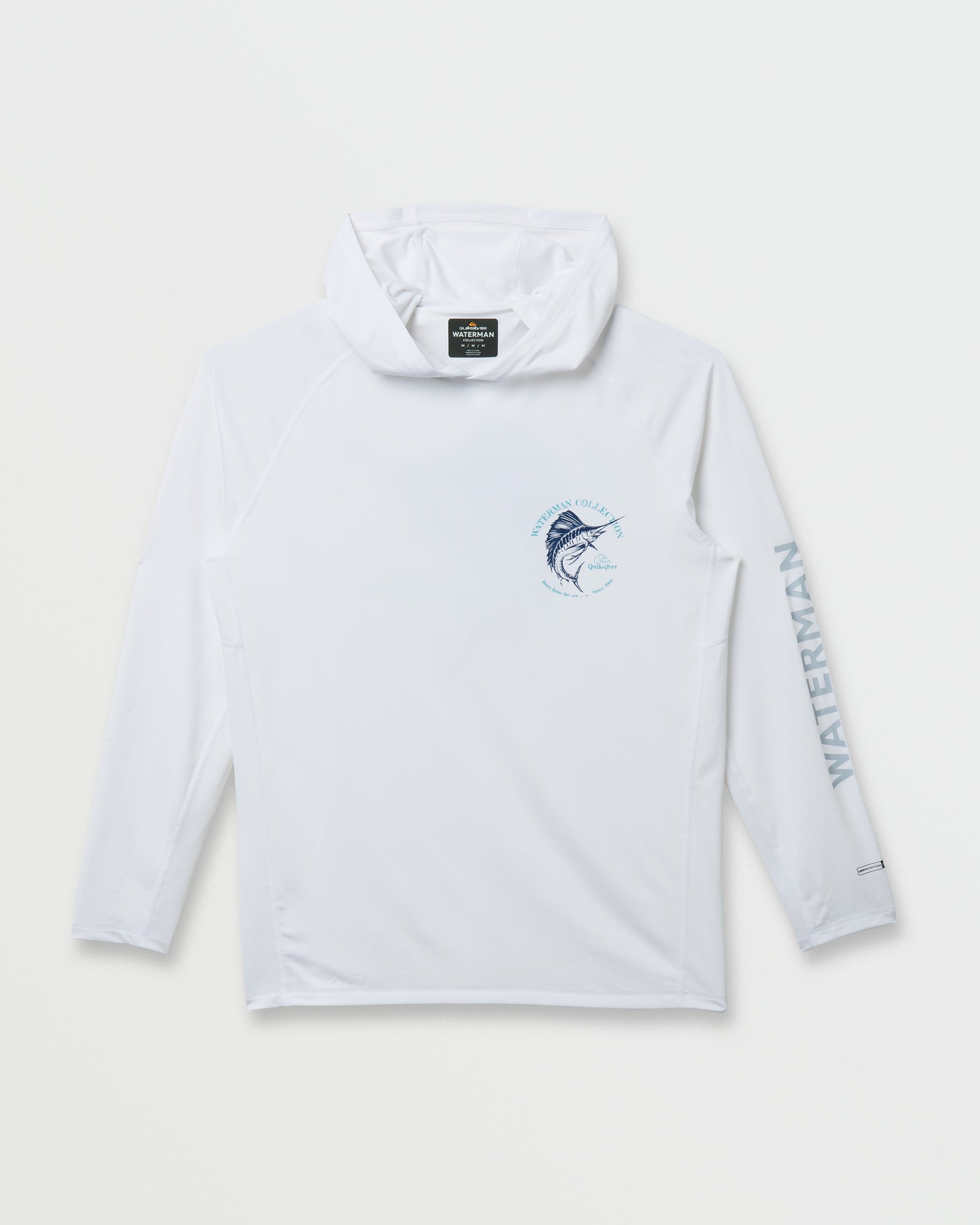 Quick Silver Waterman Marley Hooded Surf Tee - White