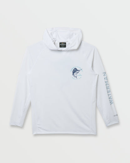 Quick Silver Waterman Marley Hooded Surf Tee - White