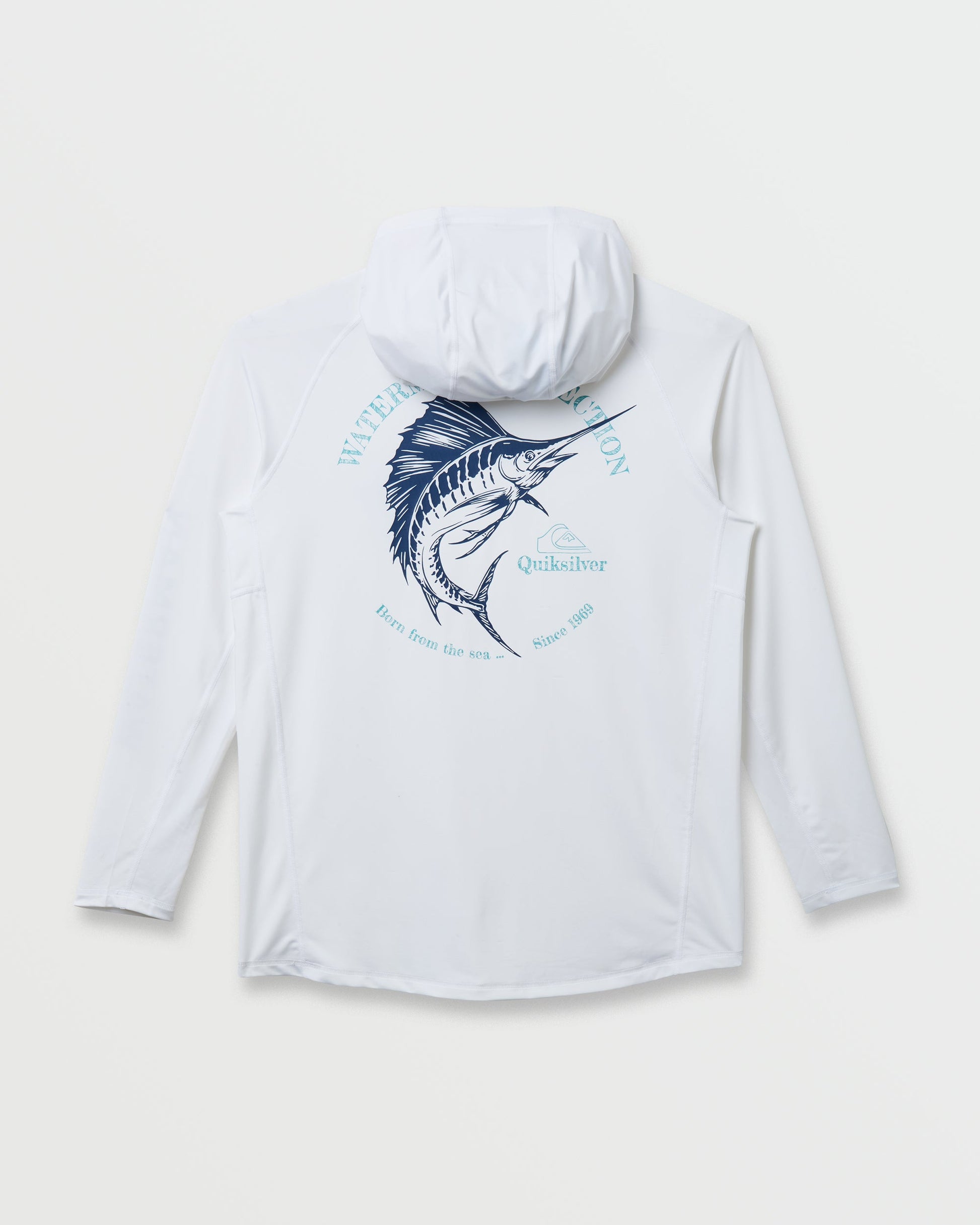 Quick Silver Waterman Marley Hooded Surf Tee - White