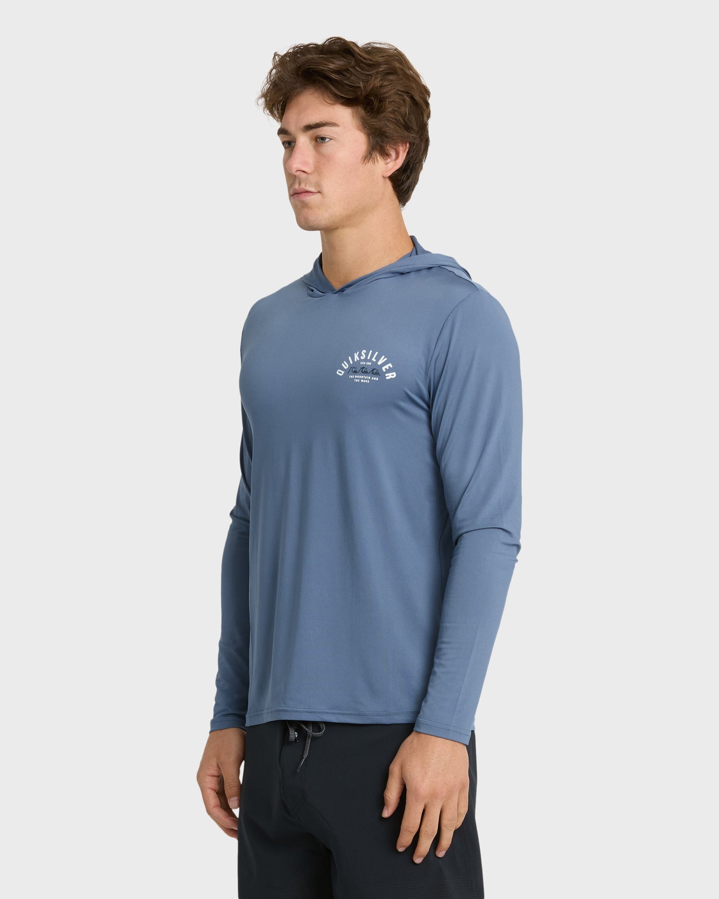 Quick Silver Lookup Long Sleeve Sun Hooded Rashguard - Seaport