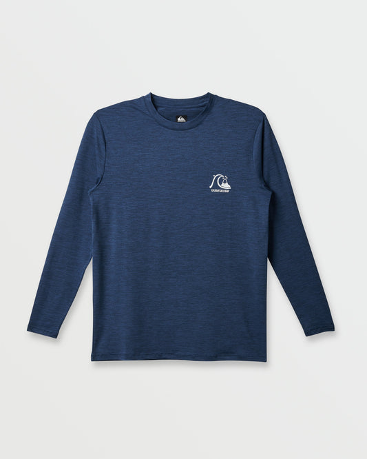 Quick Silver DNA Logo Surf Long Sleeve Surf Tee - Navy Heather