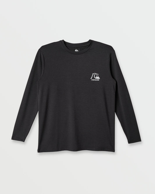 Quick Silver DNA Logo Surf Long Sleeve Surf Tee - Phantom Heather