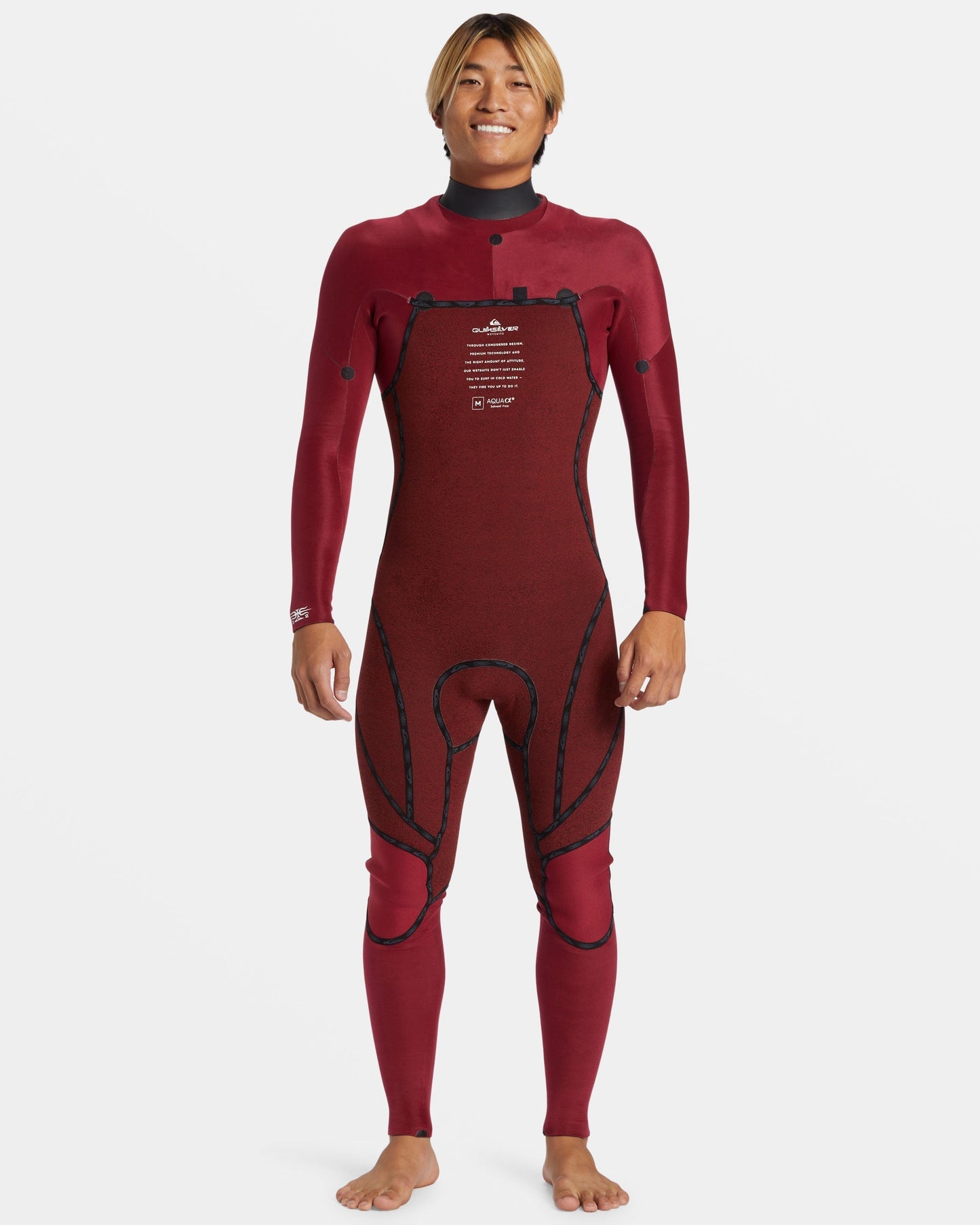 Quick Silver 3/2mm Mercury Chest Zip GBS Wetsuit - High Risk Red