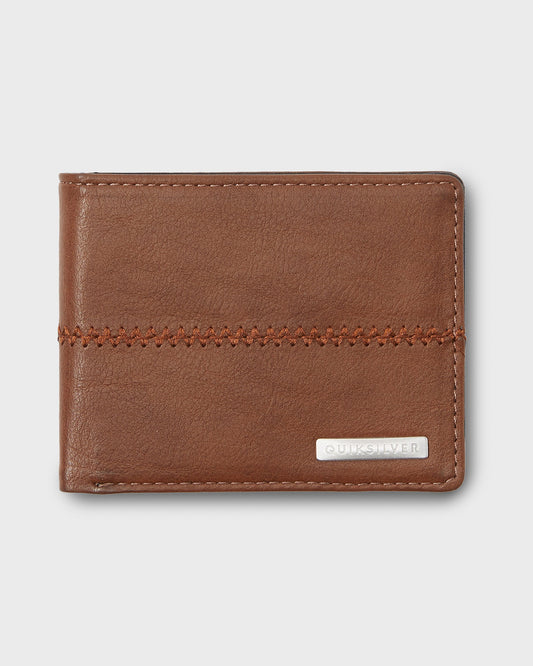 Quick Silver Stitchy 3 Wallet - Chocolate Brown